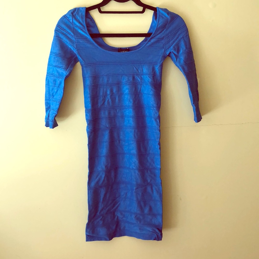 Blue bodycon dress by bebe